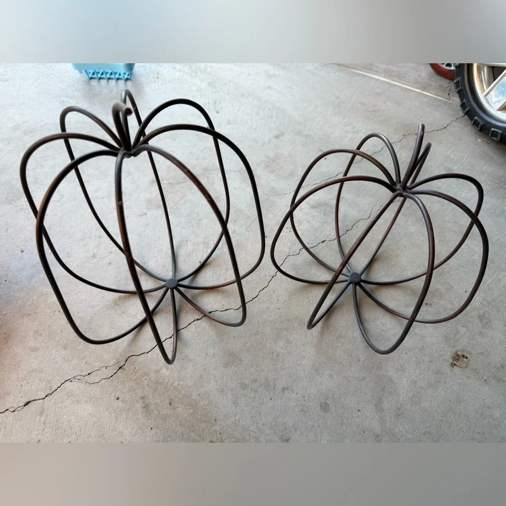 Pottery barn Metal Pumpkin Decor Set